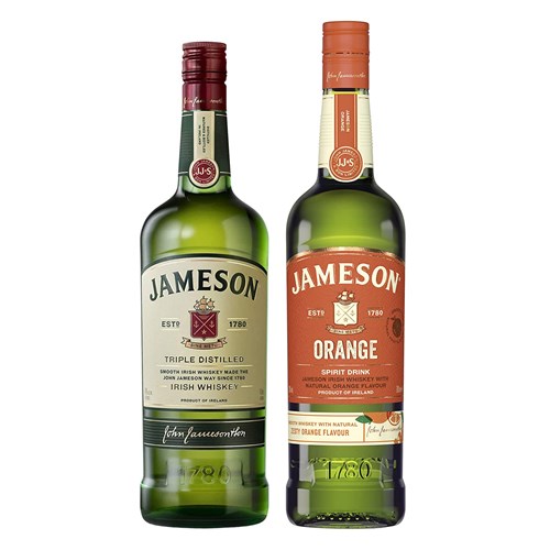 Jameson Triple Distilled and Orange Whiskey (2x70cl) - Top Choice